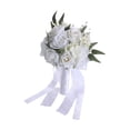 thumbnail image 2 of Ramo de novia Ramo de boda Centros de mesa Romántico Rústico Nupcial Mano Flor Blanco, 2 of 9