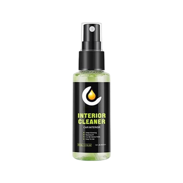Powerful Automotive Interior Cleaner and Degreaser Spray, Carpets and Surfaces, Quick-Drying and Safe Formula, 50ML