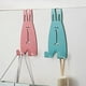 thumbnail image 3 of Punch Free Over Door Hook Towel Hanger, Cartoon Rabbit Door Back Hook Wardrobe Hanger for Coats, Clothes & Towels, Stainless Steel Bedroom Door Hook Green, 3 of 5