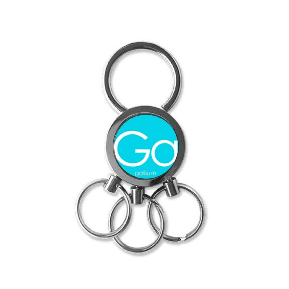 Chestry Elements Period Table Poor Metals Gallium Ga Stainless Steel Metal Key Holder Chain Ring Keychain