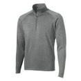 thumbnail image 7 of Mens Sport Wick Stretch 1/2 Zip Polyester/Spandex Pullover Charcoal Grey Heather 3XL, 7 of 7
