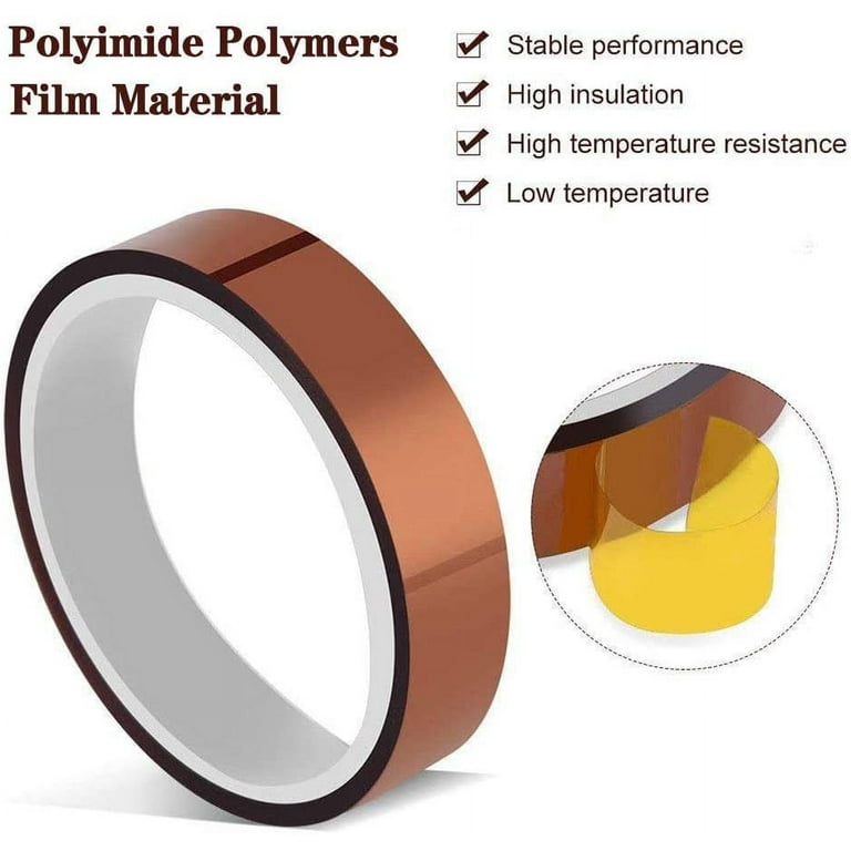 Heat Resistant Tape Sublimation Tape High Temperature Tape Polyimide Film  Adhesive Heat Tape Heat Transfer Vinyl Tape Heat Transfer Tape (1/2 x