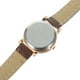 thumbnail image 2 of Reloj de mujer sencillo y elegante, pequeño, digital, con esfera de mesa, de cuero, para chicas, señoras y estudiantes (marrón), 2 of 7