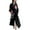 Black, variant on Women's Summer Kimono Robe Spring Pajamas Drop V Neck Shoulder Deep V Neck Fall Belted Bathrobe High Waisted Pink One Size
