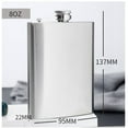 thumbnail image 3 of PreAsion 8oz Stainless Steel Hip Flask Liquor Whisky Flagon Set with 1 Funnel and 2 Cups Leather Gift Wrap Box, 3 of 9