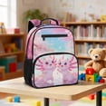 thumbnail image 5 of HUIACONG Cherry Blossom Axolotl 13.5 Inch Backpack for Kids, Lightweight Water Resistant School Bag with Breathable Padded Adjustable Straps, Multi-compartment Bookbag for Elementary Travel, 5 of 7