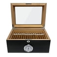 thumbnail image 4 of Orleans Group Bally Black Humidor 100 Count Spanish Cedar Finish, 4 of 4