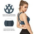 thumbnail image 4 of Yvette High Impact Sports Bras for Women Criss Cross Back Sexy Running Bra Plus Size for Large Bust,Haze Blue,X-Large Plus, 4 of 10