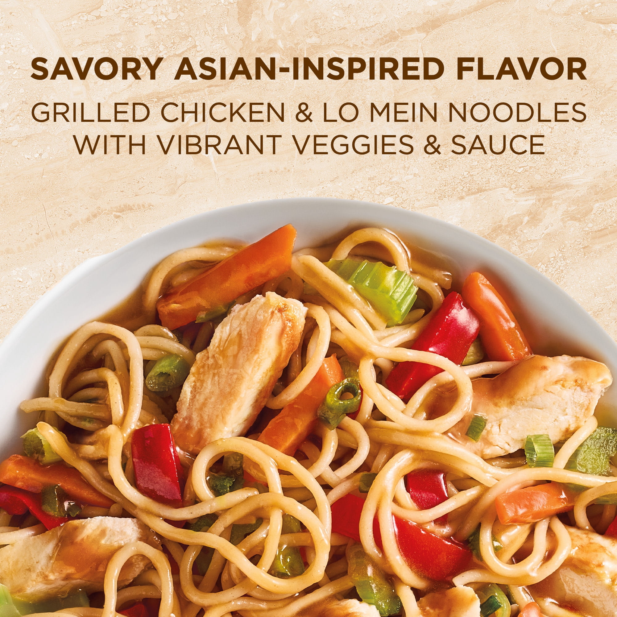 Healthy Choice Cafe Steamers Chicken Lo Mein, High Protein Frozen Meal, 9.5 oz. Bowl