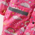 thumbnail image 4 of Waterproof Hooded Jacket for Boys Girls Kids Raincoats Outdoor Windbreaker Dinosaur Rain Jacket Cute Print Hooded Mid-length Jacket With Pockets, 4 of 5
