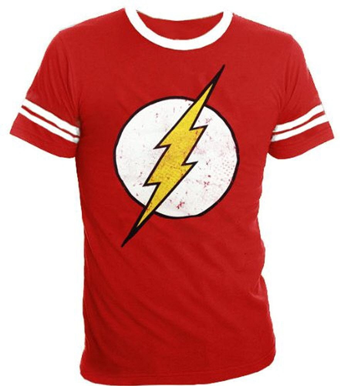Striped Sleeves Red Adult T-Shirt 