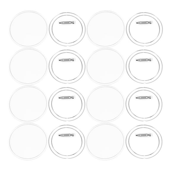 HONMEET Clear Acrylic Photo Pins and Button Badges, Lightweight Craft Supplies for Decoration and Accessories