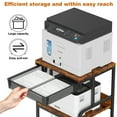 thumbnail image 2 of POAO Large Printer Stand with Storage Drawer,3-Tier Rolling Cart with Industrial Wheels for Desk,5 Adjustable Shelf Mobile Printer Table for Office, 2 of 7