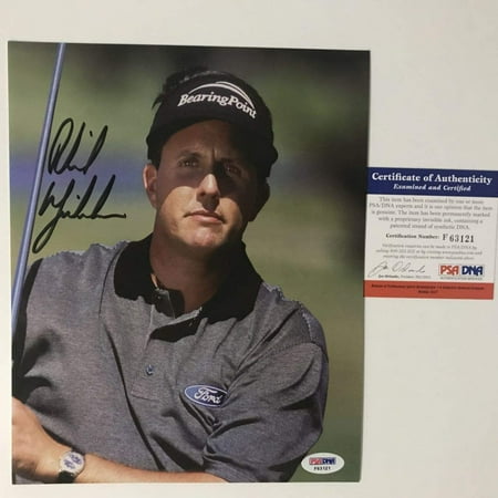 Autographed/Signed Phil Mickelson PGA Tour 8x10 Golf Photo PSA/DNA COA