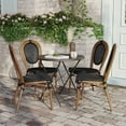 thumbnail image 3 of Flash Furniture Marseille Indoor/Outdoor French Bistro Stacking Chair Black/Natural 4/Pack, 3 of 15