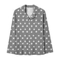 thumbnail image 4 of Gytharion Womens Pajama Sets Cute Star Print Sleepwear Sets Long Sleeve Button Down Lapel Top and Long Pant Pj Sets 2 Piece Loungewear Outfits with Pockets, 4 of 5