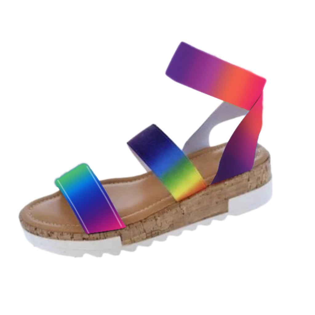 red bottom flat sandals