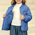thumbnail image 5 of Spazoro Boys Quilted Bomber Jacket with Fleece Lined, Baseball Collar Long Sleeve Snap Closure Warm Winter Outerwear Coat Blue Size 9-10, 5 of 7