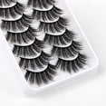 thumbnail image 4 of Kit de 10 pares de pestañas postizas, pestañas postizas 3D, pestañas largas naturales y esponjosas, pestañas postizas de banda suave reutilizables, extensión de pestañas de maquillaje negro de lujo, 4 of 5