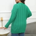 thumbnail image 7 of AGWOLF Cable Knit Sweaters for Women Plus Size Crewneck Pullover Tops Long Sleeve Chunky Jumpers Soft Cozy Warm Sweater XXL, 7 of 7