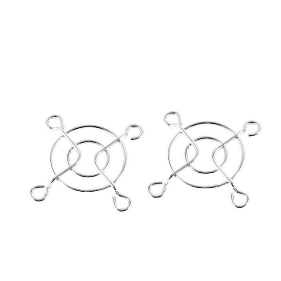 Unique Bargains 2pcs 40mm x 40mm Metal Grill Finger  Fan Guard Protector for PC Computer