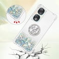thumbnail image 3 of Funda para Honor 90 5G con Brillo Líquido Flotante, Purpurina, Parachoques y Anillo Giratorio Soporte, 3 of 5