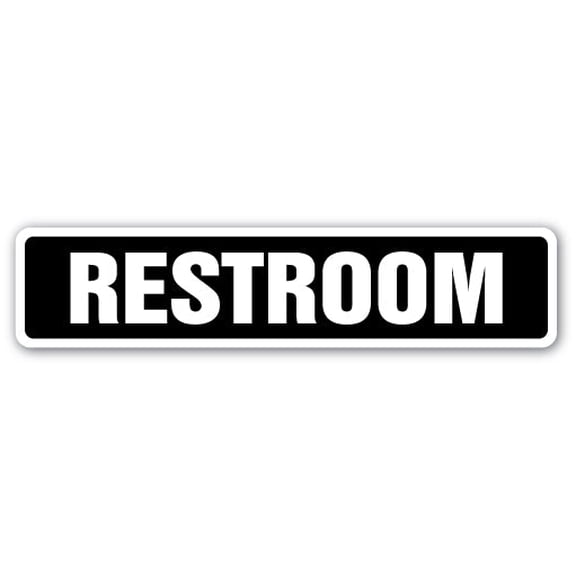 SignMission D-14-SS-Restroom 14 in. Restroom Sign - Bathroom Powder Room Latrine