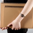 thumbnail image 2 of Weiweiguan 1 pc Spiral Sketch Book Drawing Pad Kraft Cover Blank White Paper For Painting Drawing, 2 of 7