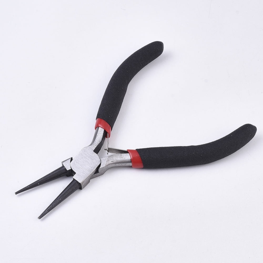 1 Set 45# Steel Jewelry Plier Sets Wire Round Nose Plier Chain Nose Plier with Cutter and Side Cutting Plier Mixed Color 14x6.5x1.4cm 5pcs/set