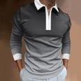 thumbnail image 2 of Eashery Mens T Shirt Regular Fit Casual Tops Men Polo Dark Gray L, 2 of 5