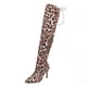 thumbnail image 2 of Zapatos de mujer con cordones en punta tacones altos leopardo moda resiliencia botas altas Wmkox8yii hfjk384, 2 of 4