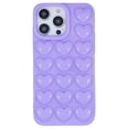 thumbnail image 1 of Funda compatible con iPhone 16 Pro para mujer, diseño de corazón de burbujas 3D, diseño kawaii, ideal para iPhone 16 Pro de 6,3 pulgadas, transparente., 1 of 8