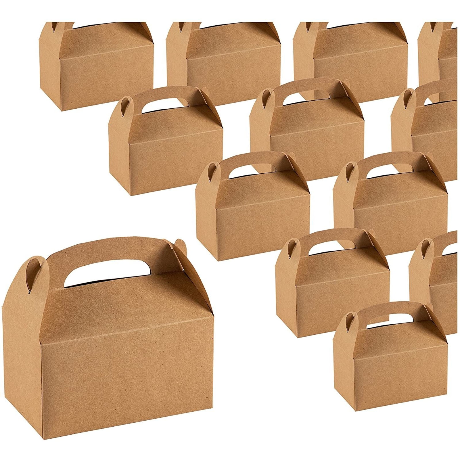 Food Loot Lunch Cardboard Gift Wedding/Kids Childrens 6 Silver Party Boxes 