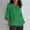 Green women's boho v neck top a1, variant on thefmos Women's Fall V Neck 3/4 Sleeve Flowy Pullover Tops Casual Boho Loose Tshirt Solid Dressy Basic Blouse for Vacation Fashion, Dark Purple L