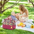 thumbnail image 5 of Moclever Water Resistant Mosaic Oxford Large Diaper Bag with Changing Pad, Multicolor, 5 Piece, 5 of 8