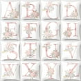 thumbnail image 3 of LingStar English Alphabet Cushion CoverFlower Printed Pillow Cover for Sofa Home Livingroom Kid Room Car Decoration Pillowcase, 3 of 5