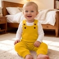 thumbnail image 3 of VIPOIN Baby Knit Suspender Overalls Pants, Button Strap Trousers, Soft Knit Bottoms for 3-36 Months, 3 of 7