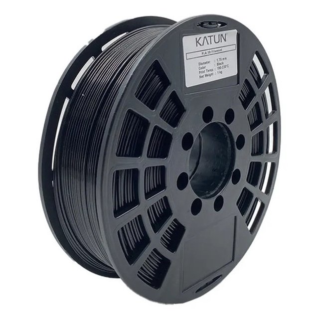 Filamento Katun, Pla De 1.75 Mts De 1 Kg Color Negro Negro