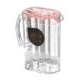 thumbnail image 1 of Jarra de nevera de jarra de agua, versátil transparente fácil de limpiar, hervidor de agua caliente fría de 2200 ml con tapa, té para Rosa rectangular, 1 of 8