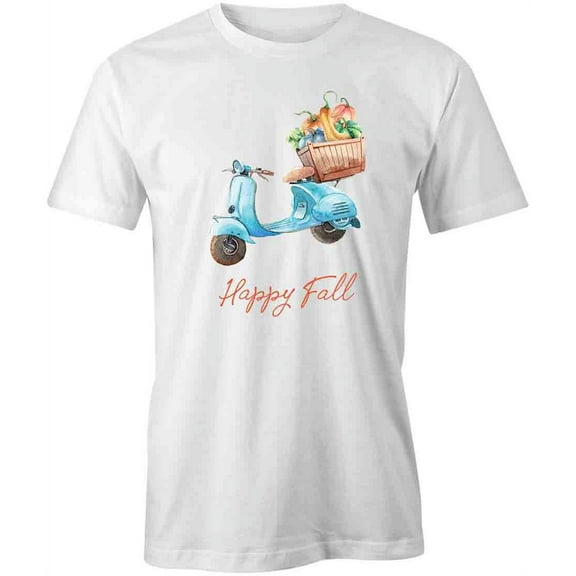 Happy Fall T-Shirt | Cool Fall White Tee Gift