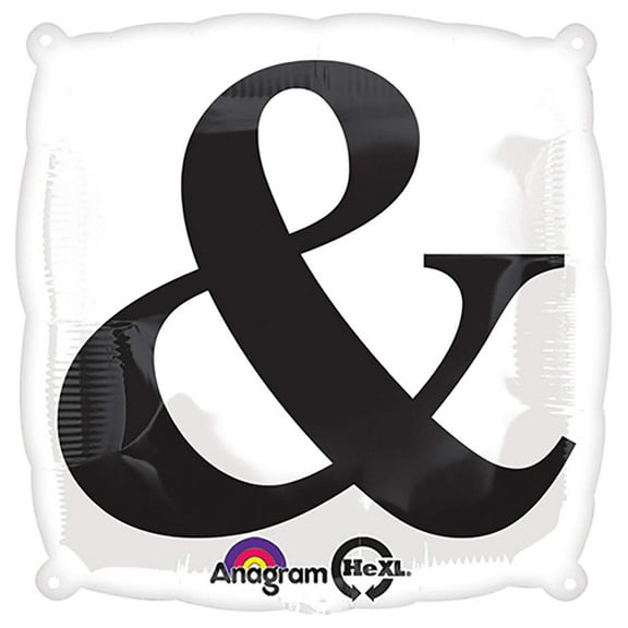 18 inch Black ? On White Foil Mylar Balloon - Party Supplies Decorations