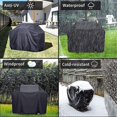 thumbnail image 4 of 1PC Barbecue Cover, Gas Barbecue Tarpaulin, 210D Oxford Waterproof BBQ Protective Tarpaulin Cover, Anti-Wind/Anti-UV/Dust-Proof/Tear-Proof Grill Cover, 4 of 5