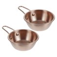 thumbnail image 4 of Shisuyan 2 Pcs Bols de Camping en Acier Inoxydable Or Rose Design Simple pour Cuisine Coréenne 10.8cm, 4 of 8