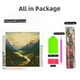 thumbnail image 2 of Natural Landscape River Mountain DIY 5D Diamond Art Painting by Number Kits for Adults Paint with Full Drill Round Diamond Gems Painting Art Craft for Home Wall Decor 13.8x13.8inch, 2 of 8