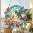 thumbnail image 2 of Vggrvlo Stained Glass Window Hanging Hummingbird Ornament Suncatcher for Birthday, Women, Men, Wife, Aunt, and Mom for Christmas Tree Decoration, Birthday Gift for Mom, 2 of 5