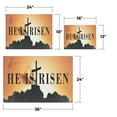 thumbnail image 3 of He is Risen Vinyl Decal 2 Pack of 18 Inch x 24 Inch Weatherproof Heavy-Duty Adhesive Backing | Faith-Based Design, Inspirational Message, Durable Material | Made in USA, 3 of 6