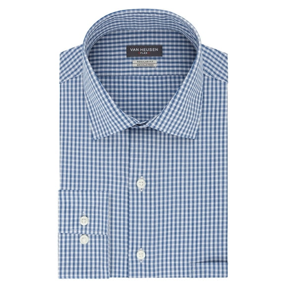 Van Heusen Men's Dress Shirt Regular Fit Flex Collar Check