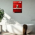 thumbnail image 3 of 1pc Funny Animal Bathroom Decor Canvas Wall Art Poster Colorful Panda Cat Dog Gorilla Toilet Wall Painting for Bathroom Dorm Decor, 3 of 5