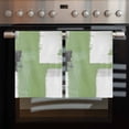 thumbnail image 2 of Sage Green Grey Kitchen Towels Set of 3, Water Absorbent Dish Towel, Oil Painted Geometric Modern Abstract Decorative Hand Towels - Quick Drying Cloth for Cooking Baking, 18x28 Inch, 2 of 8