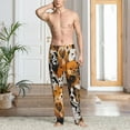 thumbnail image 5 of Uemuo Dogs Different Breeds Pattern Men's Wide Leg Palazzo Lounge Pants with Pockets Light Weight Loose Comfy Casual Pajama Pants-Small, 5 of 9